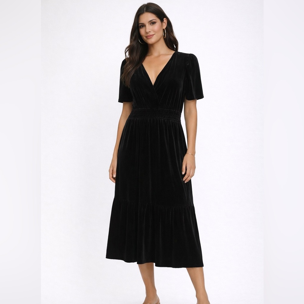 Elegant Black Velvet Dress